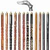 A.A.Nauticals Wooden Walking Stick Cane for Men & Women-Dog Handle, Vintage Handmade Personalized & Collapsible (12 Walking Sticks Design, Silver Polished Brass Head/Handle)-AANWS42-WS11 view 1