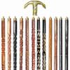 A.A.Nauticals Wooden Walking Stick Cane for Men & Women-Anchor Handle, Vintage Handmade Personalized & Collapsible(12 Walking Sticks Design, Golden Polished Brass Head/Handle)-AANWS31-WS12 view 1