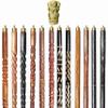 A.A.Nauticals Wooden Walking Stick Cane for Men & Women-Emblem Handle, Vintage Handmade Personalized & Collapsible (12 Walking Sticks Design, Golden Polished Aluminum Head/Handle)-AANWS54-WS6 view 1