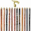 A.A.Nauticals Wooden Walking Stick Cane for Men & Women-Dragon Handle, Vintage Handmade Personalized & Collapsible (12 Walking Sticks Design, Golden Polished Aluminum Head/Handle)-AANWS63-WS11 view 1