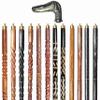 A.A.Nauticals Wooden Walking Stick Cane for Men & Women-Dog Handle, Vintage Handmade Personalized & Collapsible, Gift for Men (12 Walking Sticks Design, Black Antique Brass Head/Handle)-AANWS45-WS2 view 1
