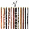 A.A.Nauticals Wooden Walking Stick Cane for Men & Women-Kangaroo Handle, Vintage Handmade Personalized & Collapsible (12 Walking Sticks Design, Silver Polished Aluminum Head/Handle)-AANWS53-WS2 view 1