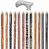 A.A.Nauticals Wooden Walking Stick Cane for Men & Women, Vintage Handmade Personalized & Collapsible, Gift for Men (12 Walking Sticks Design, Silver Polished Brass Head/Handle)-AANWS49-WS4 view 1