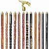 A.A.Nauticals Wooden Walking Stick Cane for Men & Women-Dragon Handle, Vintage Handmade Personalized & Collapsible (12 Walking Sticks Design, Golden Polished Aluminum Head/Handle)-AANWS63-WS7 view 1