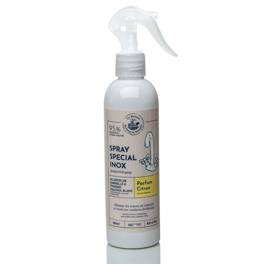 Maison du Savon de Marseille  Kitchen and Bathroom - Stainless-Steel and Chrome Cleaner - 8.45Fl oz
