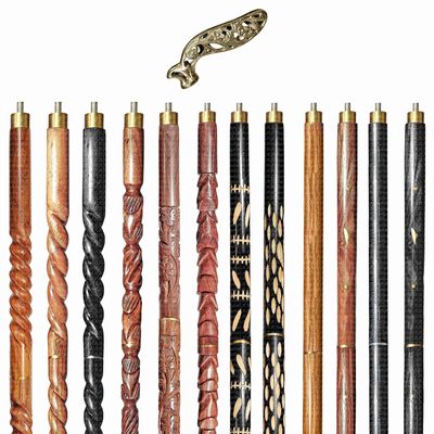 A.A.Nauticals Wooden Walking Stick Cane for Men & Women, Vintage Handmade Personalized & Collapsible (12 Walking Sticks Design, Brown Antique Aluminum Head/Handle)-AANWS70-WS3