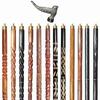 A.A.Nauticals Wooden Walking Stick Cane for Men & Women-Bird Handle, Vintage Handmade Personalized & Collapsible (12 Walking Sticks Design, Black Antique Aluminum Head/Handle)-AANWS69-WS8 view 1
