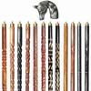 A.A.Nauticals Wooden Walking Stick Cane for Men & Women-Horse Handle, Vintage Handmade Personalized & Collapsible (12 Walking Sticks Design, Black Antique Brass Head/Handle)-AANWS37-WS10 view 1