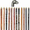 A.A.Nauticals Wooden Walking Stick Cane for Men & Women-Dog Handle, Vintage Handmade Personalized & Collapsible (12 Walking Sticks Design, Black Antique Aluminum Head/Handle)-AANWS55-WS12 view 1