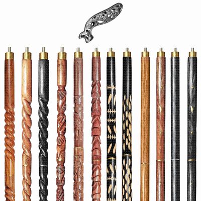 A.A.Nauticals Wooden Walking Stick Cane for Men & Women, Vintage Handmade Personalized & Collapsible (12 Walking Sticks Design, Silver Polished Aluminum Head/Handle)-AANWS70-WS6