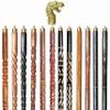 A.A.Nauticals Wooden Walking Stick Cane for Men & Women-Dragon Handle, Vintage Handmade Personalized & Collapsible (12 Walking Sticks Design, Golden Polished Aluminum Head/Handle)-AANWS66-WS6 view 1