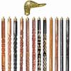 A.A.Nauticals Wooden Walking Stick Cane for Men & Women-Duck Handle, Vintage Handmade Personalized & Collapsible (12 Walking Sticks Design, Golden Polished Aluminum Head/Handle)-AANWS62-WS3 view 1