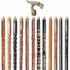 A.A.Nauticals Wooden Walking Stick Cane for Men & Women-Dragon Handle, Vintage Handmade Personalized & Collapsible (12 Walking Sticks Design, Brown Antique Aluminum Head/Handle)-AANWS63-WS6 view 1