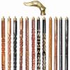 A.A.Nauticals Wooden Walking Stick Cane for Men & Women-Dog Handle, Vintage Handmade Personalized & Collapsible, Gift for Men (12 Walking Sticks Design, Golden Polished Brass Head/Handle)-AANWS42-WS4 view 1