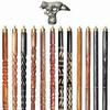 A.A.Nauticals Wooden Walking Stick Cane for Men & Women-Fox Handle, Vintage Handmade Personalized & Collapsible (12 Walking Sticks Design, Black Antique Aluminum Head/Handle)-AANWS72-WS10 view 1