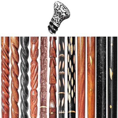 A.A.Nauticals Wooden Walking Stick Cane for Men & Women, Vintage Handmade Personalized & Collapsible (12 Walking Sticks Design, Silver Polished Aluminum Head/Handle)-AANWS75-WS7