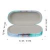 Healifty 2 in 1 Double Sided Eyeglass Case ContactLens Storage Box ContactLens Case and Glasses Case with Built-in Mirror Tweezer and Solution Bottle for Home & Travel view 2
