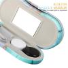 Healifty 2 in 1 Double Sided Eyeglass Case ContactLens Storage Box ContactLens Case and Glasses Case with Built-in Mirror Tweezer and Solution Bottle for Home & Travel view 4