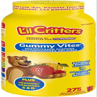 Church & Dwight Lil Critters Gummy Vites, Naturally Sourced Multivitamin Gummies Plus Vitamins C & D - 275 Gummy Vitamins