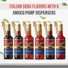 Jimoco Syrup Pump & Torani Syrup Bundle - Fruit Bowl Syrup 6 Pack Summer Flavors, Raspberry, Strawberry, Blackberry, Cherry, Orange and Peach - For Italian Soda Coffee, Lattes, Frappes With 6 Pump Dispensers view 2
