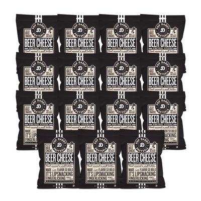 Pop Daddy Flavored Pretzels Sticks, Beer Cheese Flavor, 3oz Healthy Gourmet Pretzels Snacks, 15 Pack
