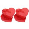 FOMIYES Heart Chocolate Box: Valentines Day Heart Shaped Boxes - 4pcs Treat Box with Lids Engagment Boxes Nesting Cookie for Giving Present Wrapping Packaging Snack view 1