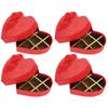 FOMIYES Heart Chocolate Box: Valentines Day Heart Shaped Boxes - 4pcs Treat Box with Lids Engagment Boxes Nesting Cookie for Giving Present Wrapping Packaging Snack view 2
