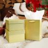 PAPER FAIR 5PCS Bright Gold Glitter Nesting Gift Boxes Set, Flat Square Cardboard Storage Organizer Keepsake Box with Lid Durable Reusable, for Gift Wrapping Holiday Present Christmas Birthday, view 3