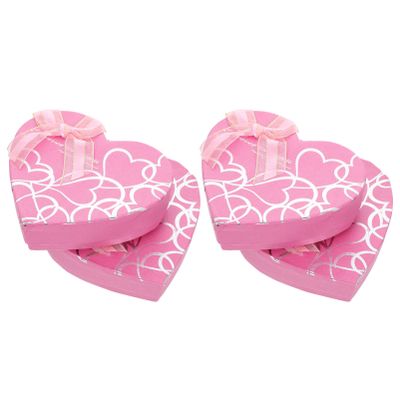 FOMIYES 4pcs Heart-shaped Storage Boxes for Valentine's Day Elegant Present Boxes for Chocolates Jewelry and Accessories Design for Special