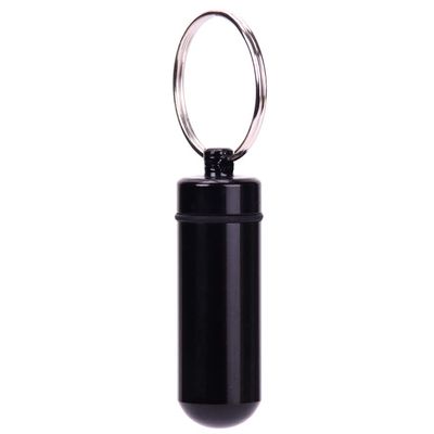 Aluminum Keychain Medication Pill Box Waterproof Portable Mini Travel Pill Boxes Medicine Vitamin Holder Container Dispenser