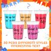 Gerrii 30 Pcs 16 oz Disposable Clear Plastic Birthday Party Cups Bulk Fall Drinking Water Cocktail Beer Cups for Adult Parties Wedding Reception Beverage Tea Lemonade Serving Supplies view 3