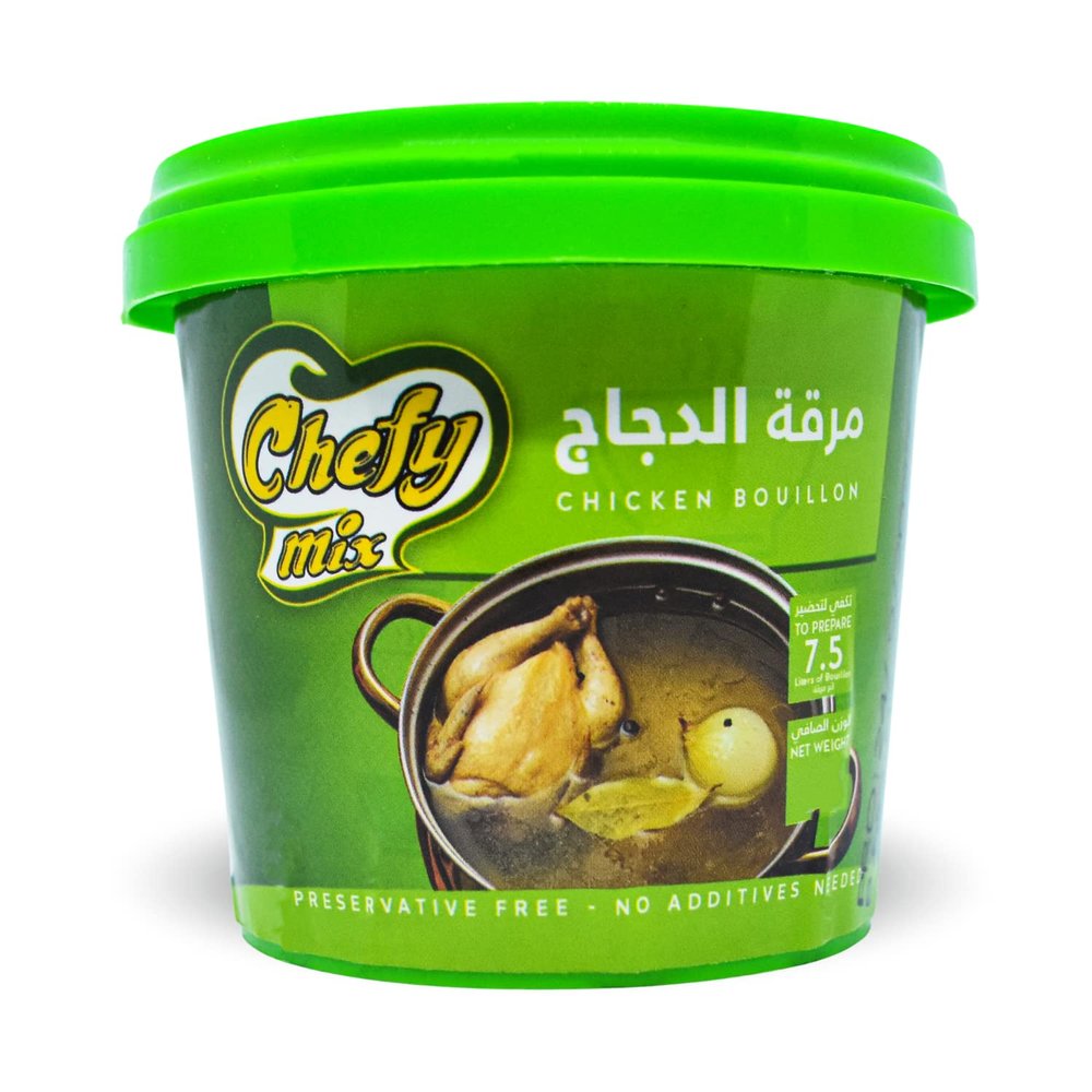 Chefy Mix Chicken Flavor Flavored Bouillon Halal Egypt Enhance The Flavor Of Your Favorite Recipes With Stock Powder Made With Real (One Jar = 5.29 oz / 150g)    