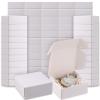 Yinkin 200 Pcs Small Kraft Paper Gift Boxes in Bulk 2.16'' x 2.16'' x 0.98'' Ornaments Mini Cardboard Boxes with Lid for Favor Earring Jewelry Bracelet(White Color) view 1
