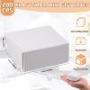 Yinkin 200 Pcs Small Kraft Paper Gift Boxes in Bulk 2.16'' x 2.16'' x 0.98'' Ornaments Mini Cardboard Boxes with Lid for Favor Earring Jewelry Bracelet(White Color) view 2