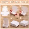 Yinkin 200 Pcs Small Kraft Paper Gift Boxes in Bulk 2.16'' x 2.16'' x 0.98'' Ornaments Mini Cardboard Boxes with Lid for Favor Earring Jewelry Bracelet(White Color) view 4