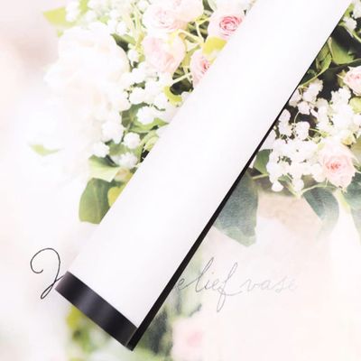 20 Sheets 58x58cm Waterproof Korean Style Flower Wrapping Paper For Flower Bouquet Gift Florist Bouquet Plastic Wrapping Paper (White)