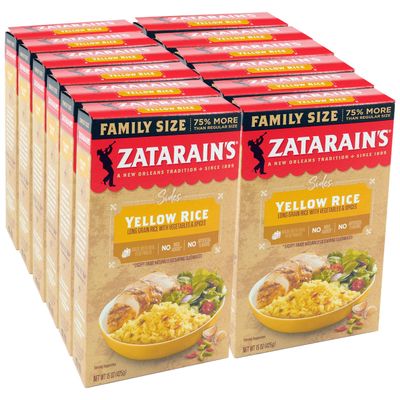 Zatarain's Family Size Yellow Rice, 15 oz (Pack of 12)