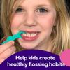 BURST Kids Flossers (90 Count/1 Pack) | Strawberry Aroma | Toddler Dental Flossable Picks with Ergonomic Design | No-Slip Grip | Smiley Face and Fun Colors view 3
