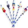 10 PCS Paper Straws True Rainbow Kingdom For Birthday Party Decorations. view 1