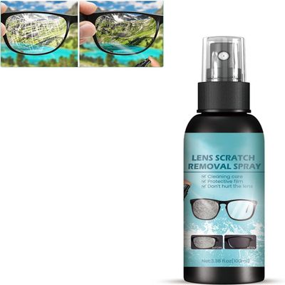 Anshka 2023 Eyeglass Lens Scratch Removal Spray,Eyeglass Glass Scratch Repair Solution,Eyeglass Cleaning Spray,Eyeglass Cleaning Tools for Lenses Screens,100ml (1pcs)