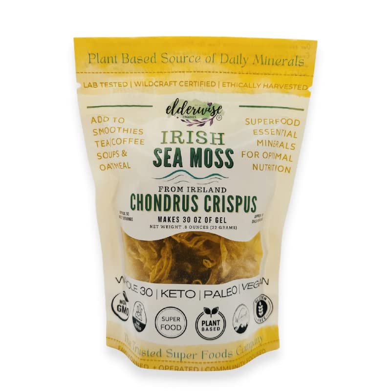 IRISH Sea Moss from Ireland | WILDCRAFTED | Chondrus Crispus | Raw Irish Moss | Golden