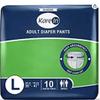 Classic Adult Diaper Pants, Large 90-120 Cm (35"- 47"), Unisex, Leakproof, Elastic Waist, Wetness Indicator (L, 10) view 1