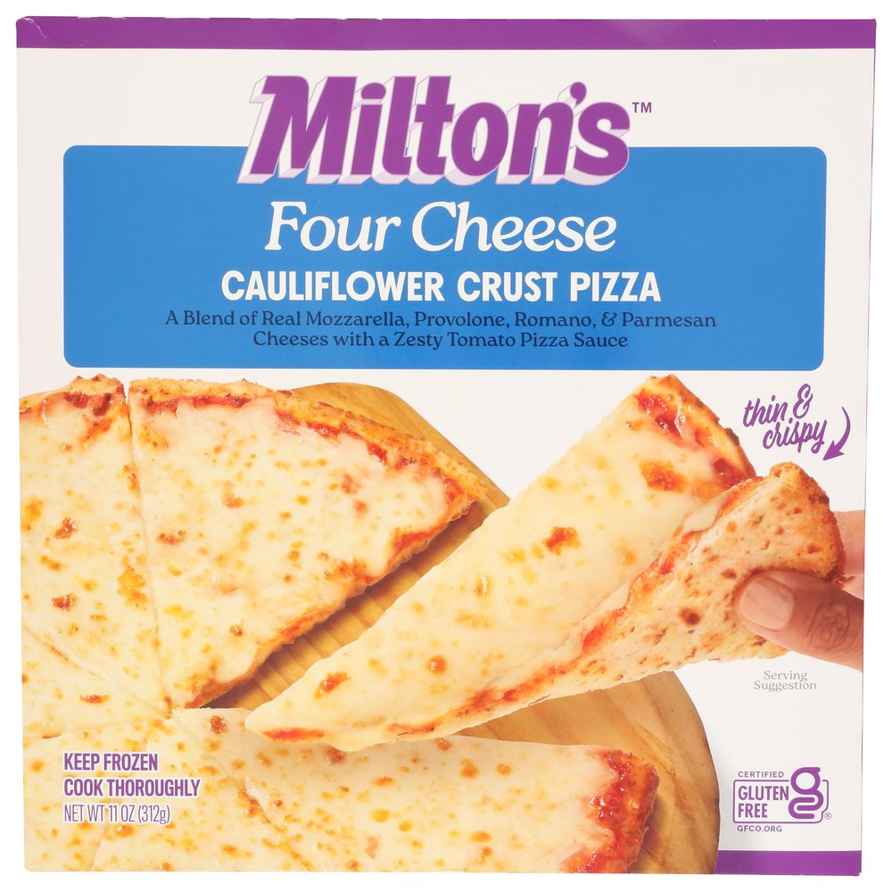 Miltons Craft Bakers Cauliflower Crust Four Cheese Pizza, 11 OZ
