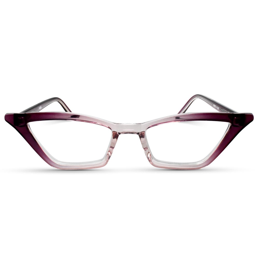 2SeeLife Premium Cat Eye Reading Glasses for Women Narrow-Medium Fit, Sturdy Frame, Spring Hinges, Stylish Funky Readers, Purple, +3.50