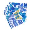 Caspari Butterflies Luncheon Napkins in Blue - 20 Per Package view 2