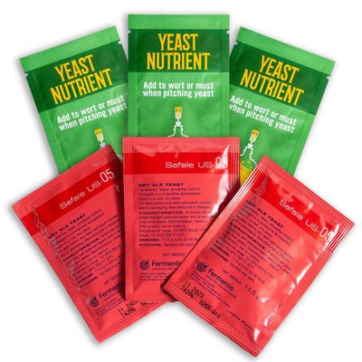 Craft A Brew - Safale US-05 Yeast - Fermentis - American Ale Dry Yeast - For American Ales - Ingredients for Home Brewing - Beer Making Supplies - [3 Pack]