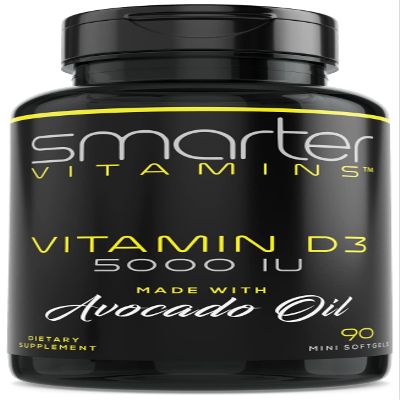 Smarter Vitamin D3 5000 IU in Avocado Oil 125mcg - 90 Mini Softgels