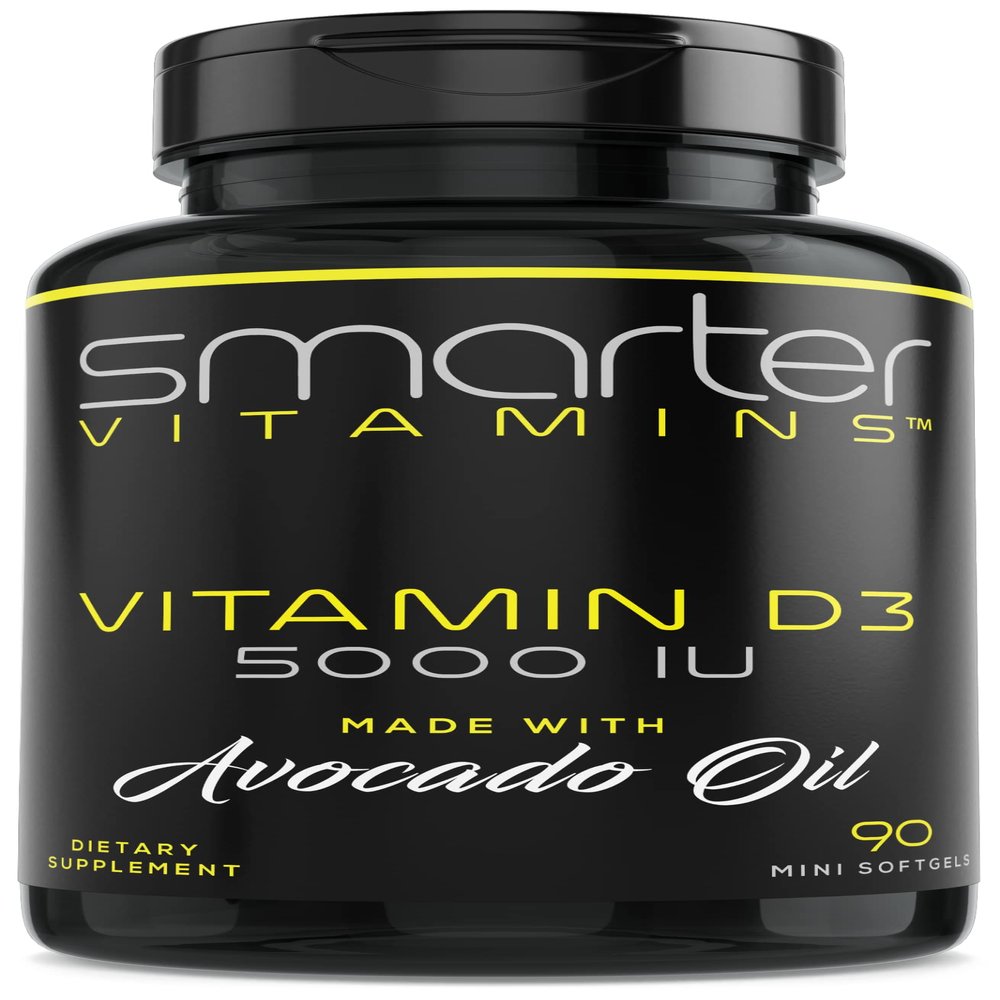 Smarter Vitamin D3 5000 IU in Avocado Oil 125mcg - 90 Mini Softgels