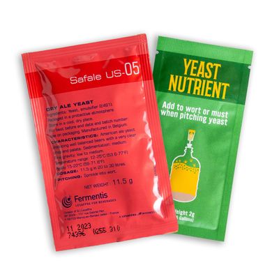 Craft A Brew - Safale US-05 Yeast - Fermentis - American Ale Dry Yeast - For American Ales - Ingredients for Home Brewing - Beer Making Supplies - [1 Pack]