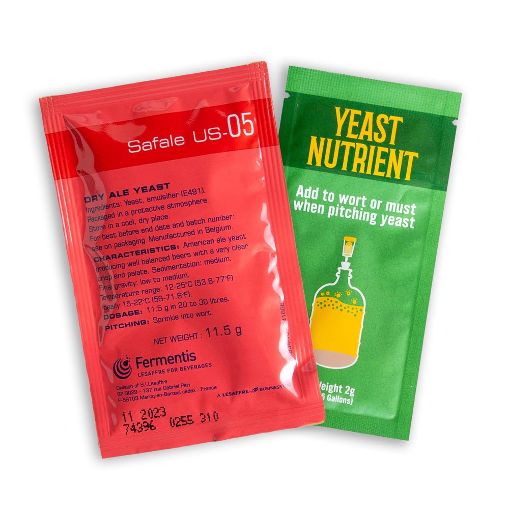 Craft A Brew - Safale US-05 Yeast - Fermentis - American Ale Dry Yeast - For American Ales - Ingredients for Home Brewing - Beer Making Supplies - [1 Pack]